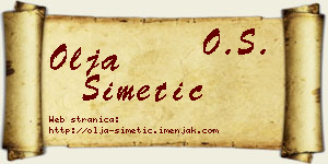 Olja Simetić vizit kartica